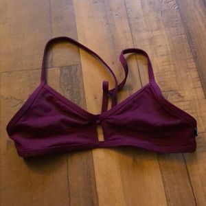 Maroon Jolyn Bikini Top